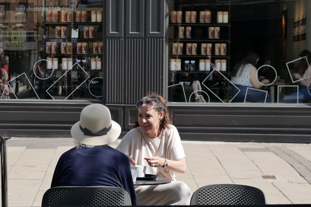 local people talking outdoors