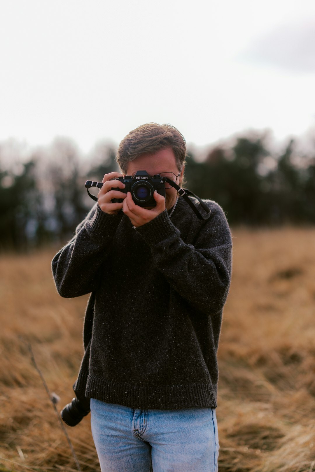 photographer in field