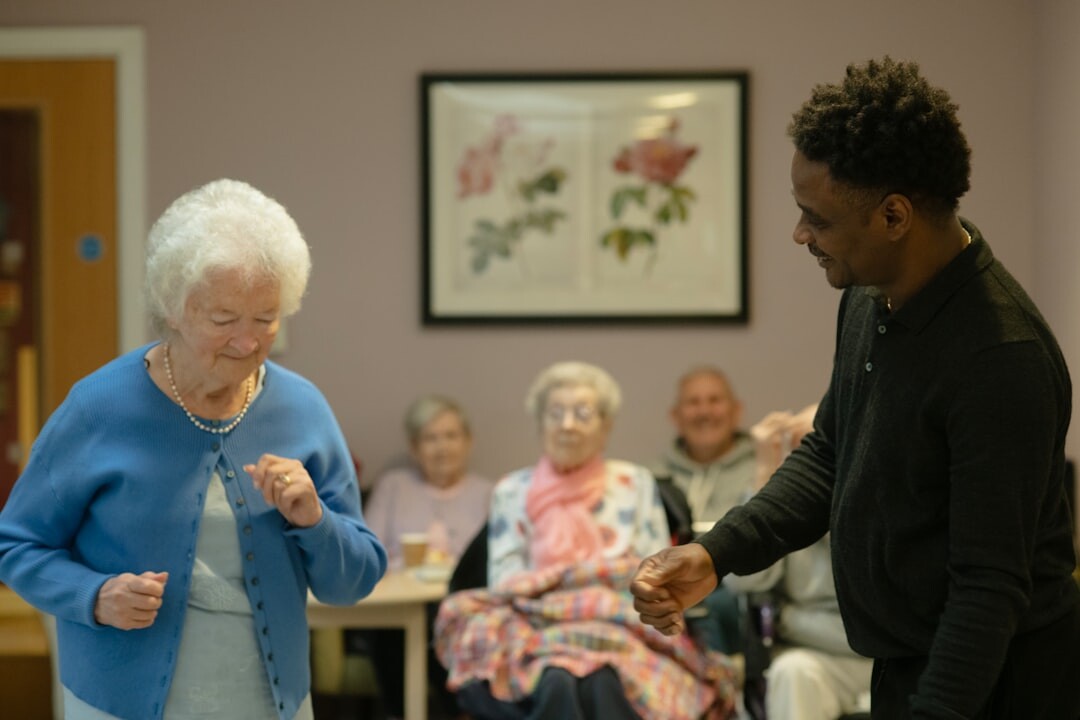 community volunteer helping elderly
