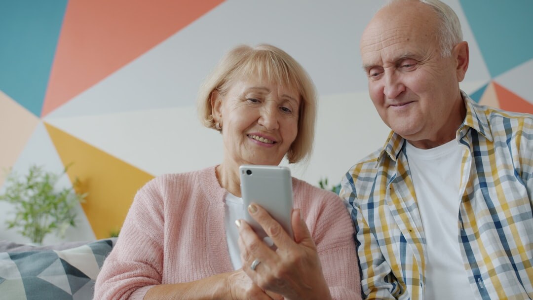 elderly person smiling